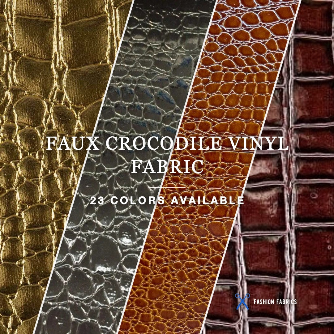Faux Crocodile Vinyl Fabric