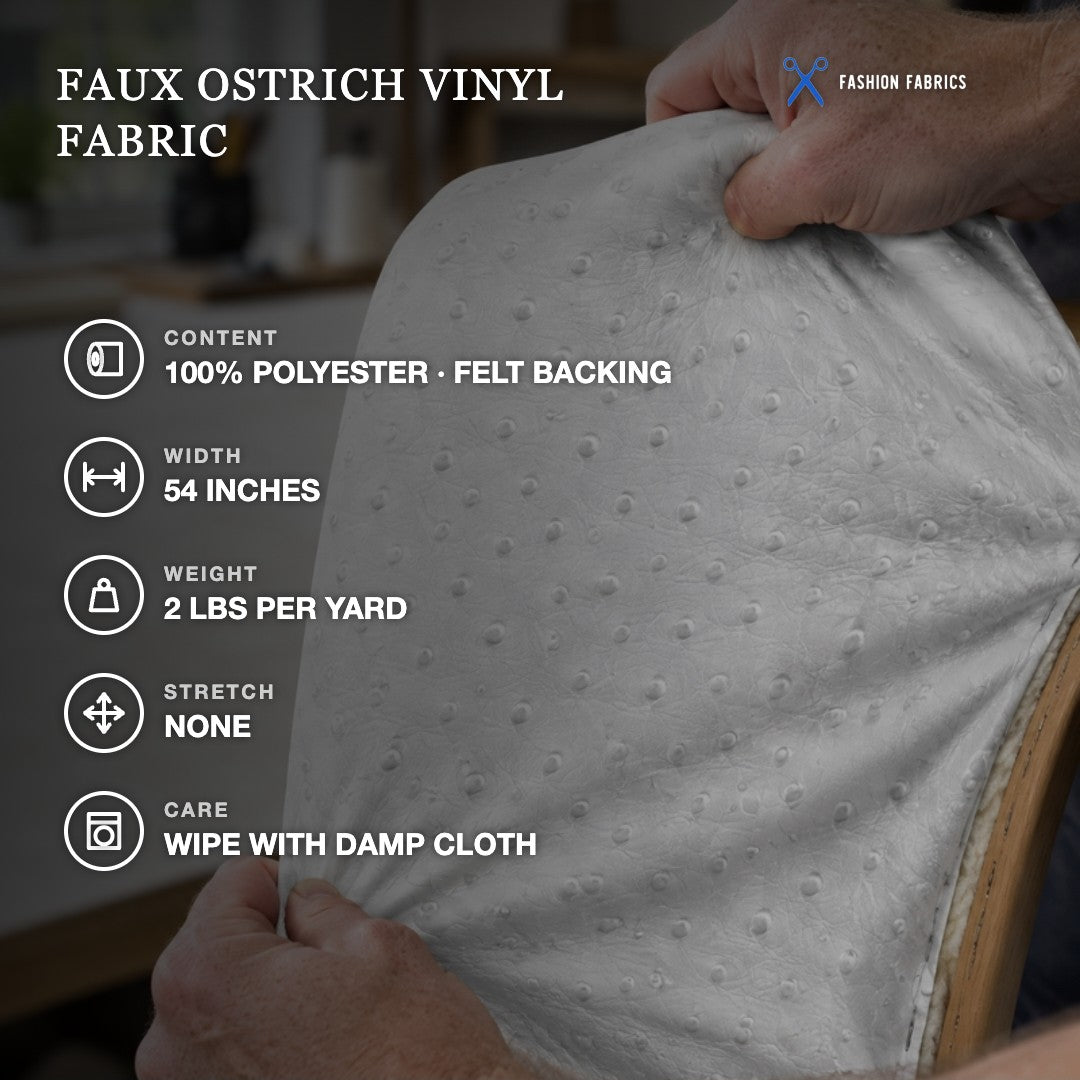 Faux Ostrich Vinyl Fabric