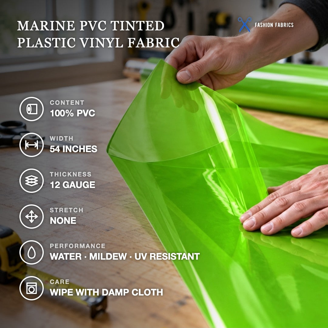 Marine PVC Tinted Plastic Vinyl Fabric