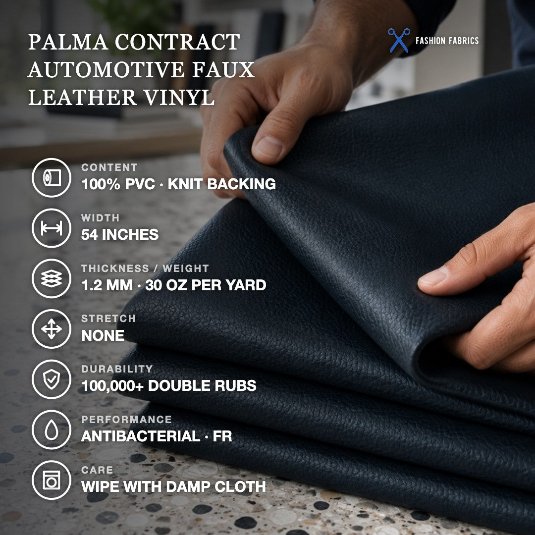 Palma Contract Automotive Faux Leather Vinyl Fabric