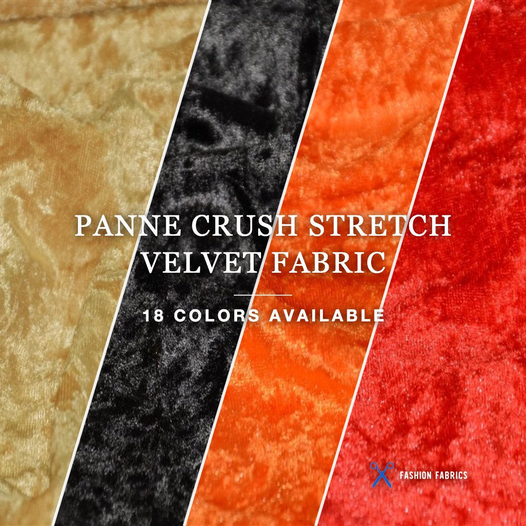 Panne Crush Stretch Velvet Fabric