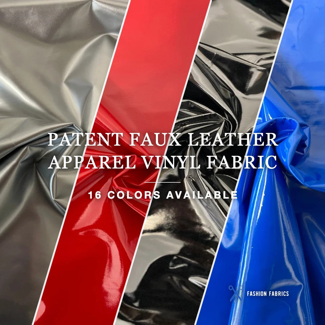 Patent Faux Leather Apparel Vinyl Fabric
