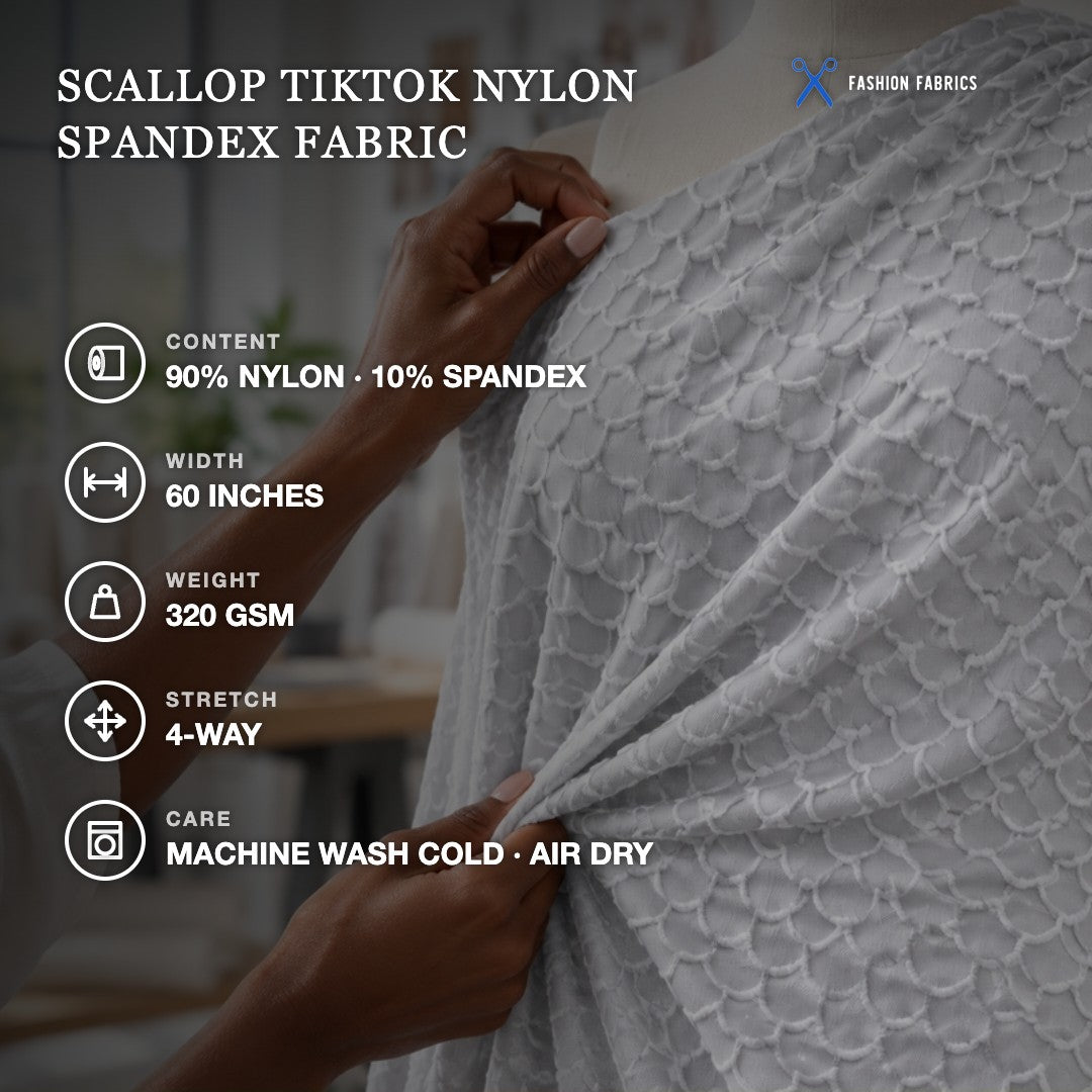 Scallop TikTok Nylon Spandex Fabric