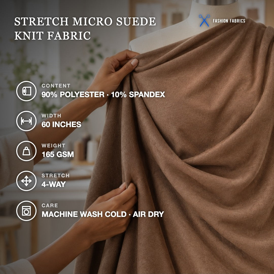 Stretch Micro Suede Knit Fabric