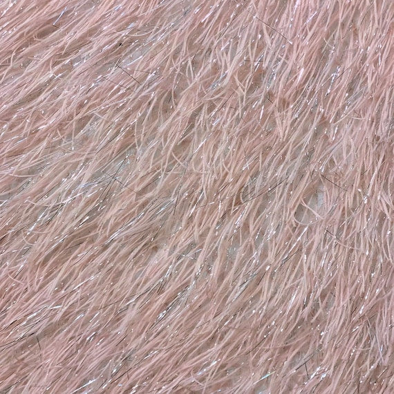 Metallic Faux Fur Tinsel Ostrich Feather Fabric | Spandex Palace