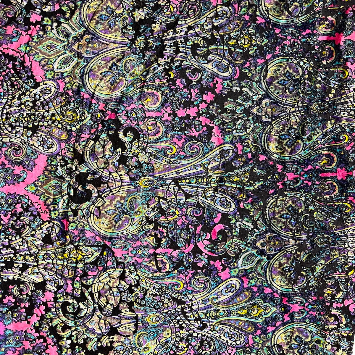 Sur Multicolor Burnout Stretch Velvet Fabric | Spandex Palace