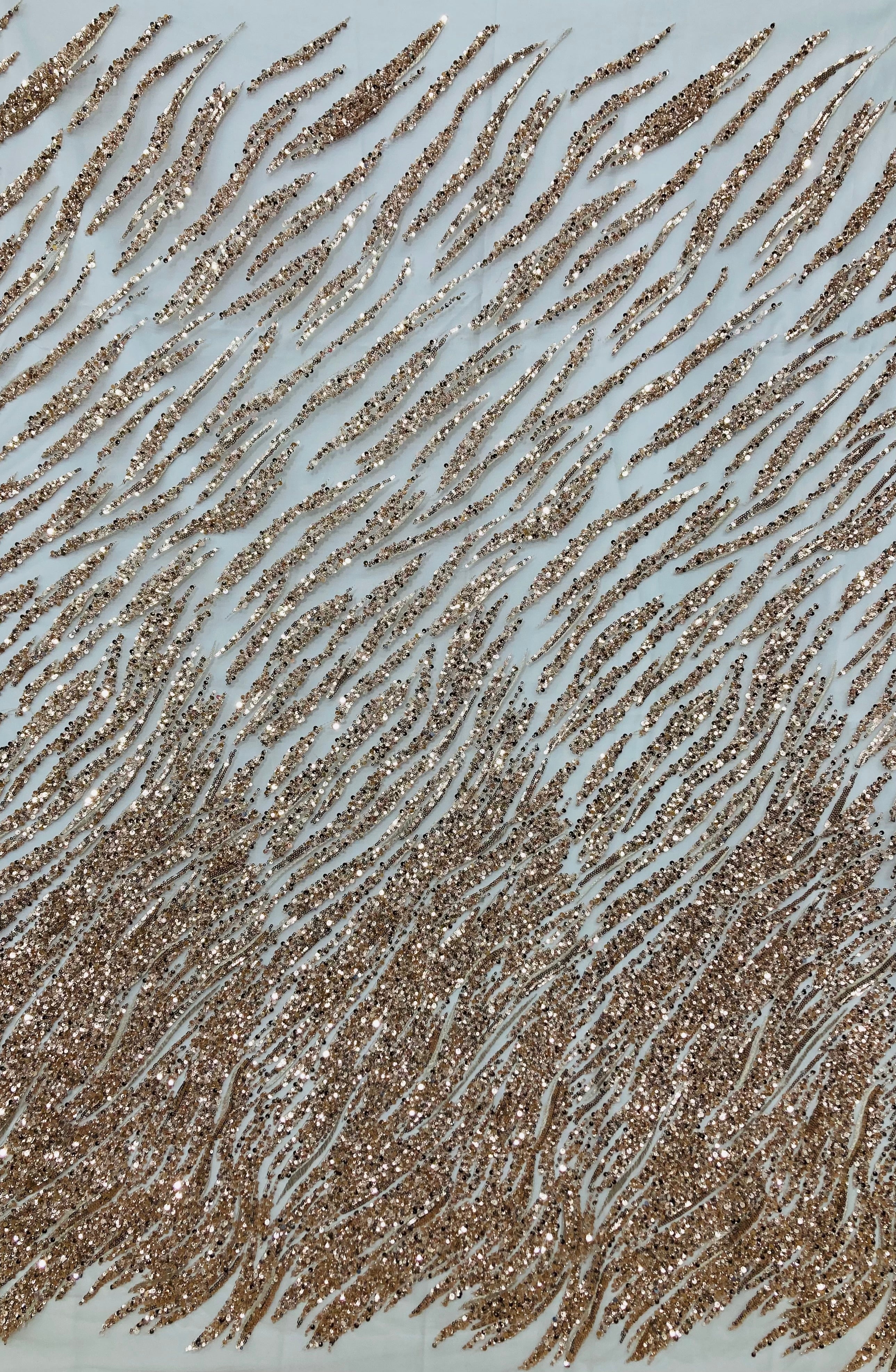 Beaded & Sequined Lace Fabric Embroidered on 100% Polyester Net Mesh | Lace USA - GD-59