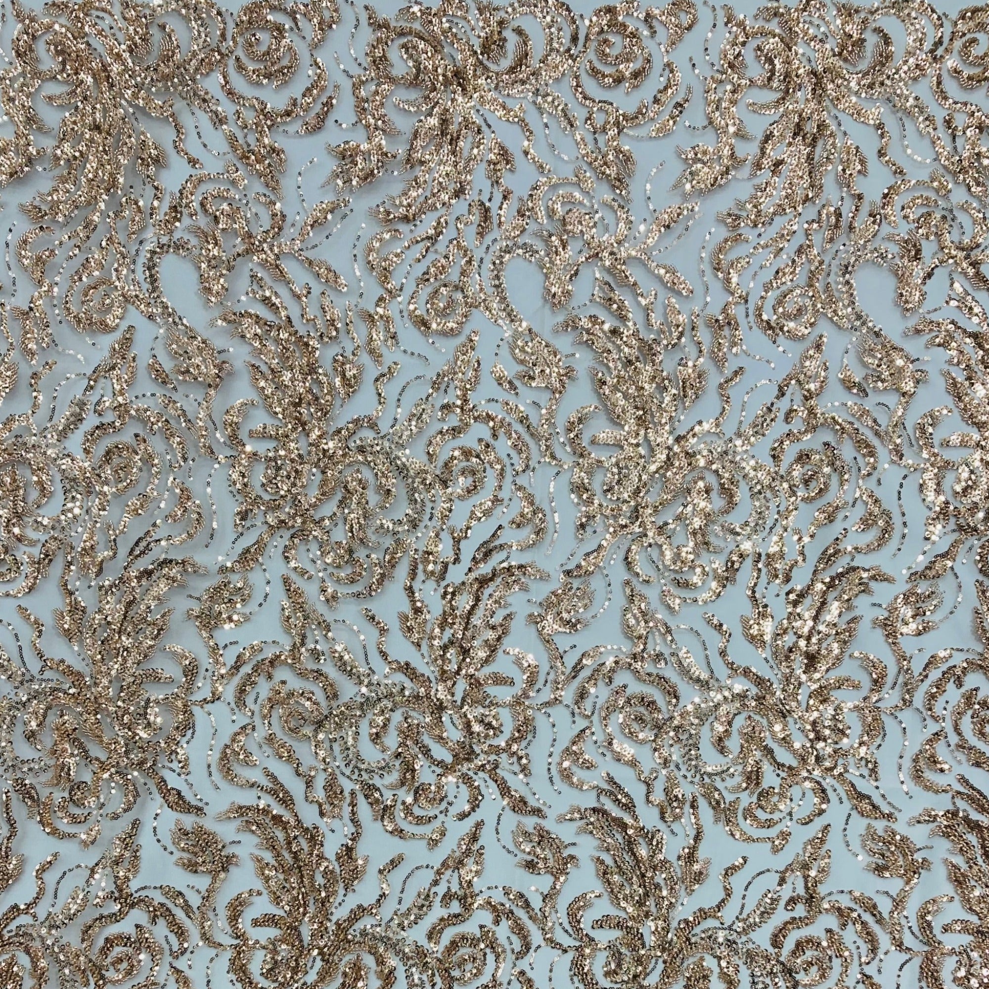 Beaded & Sequined Lace Fabric Embroidered on 100% Polyester Net Mesh | Lace USA - GD-30