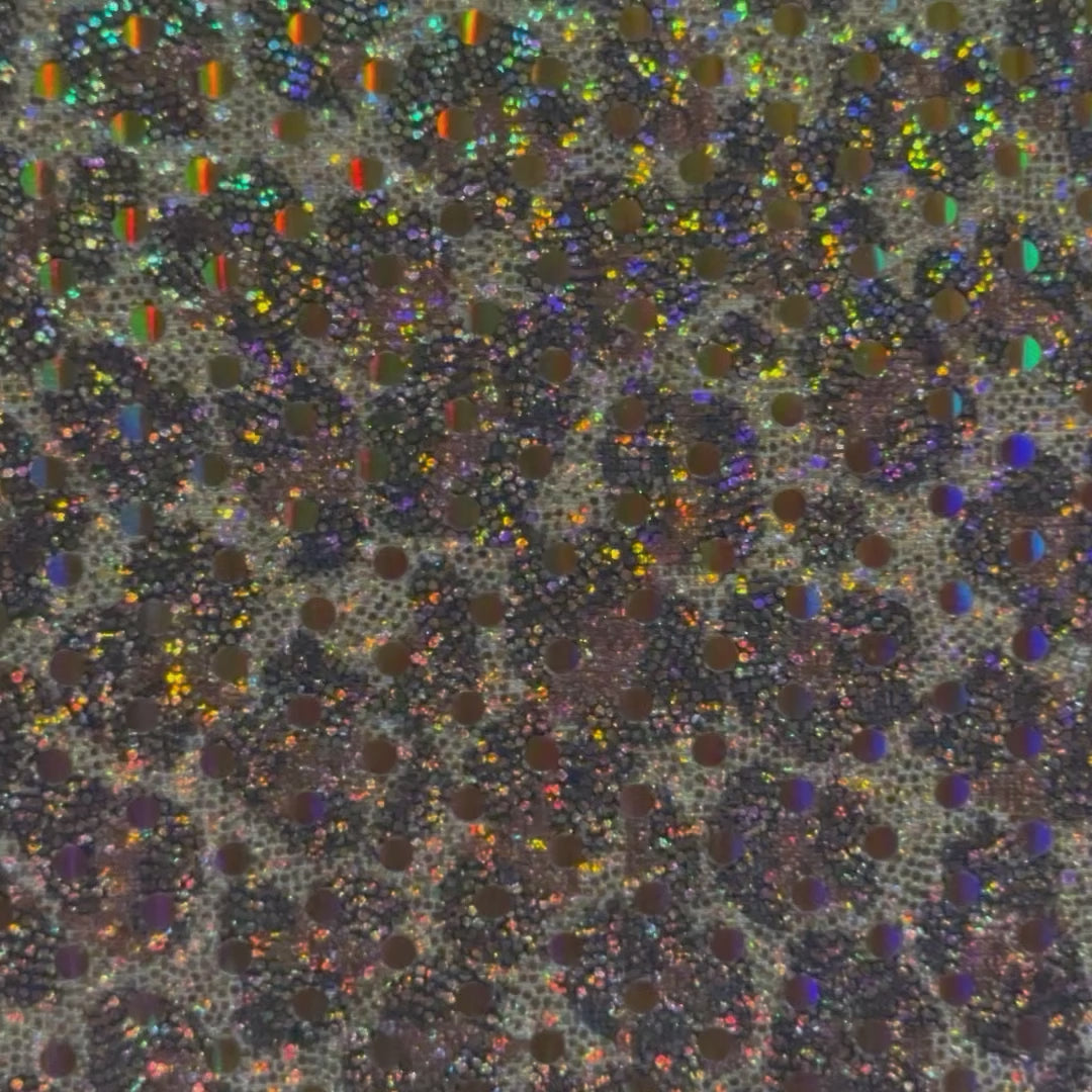 Leopard Double Hologram in Stretch Poly Spandex tricot Fabric | Spandex Palace Brown