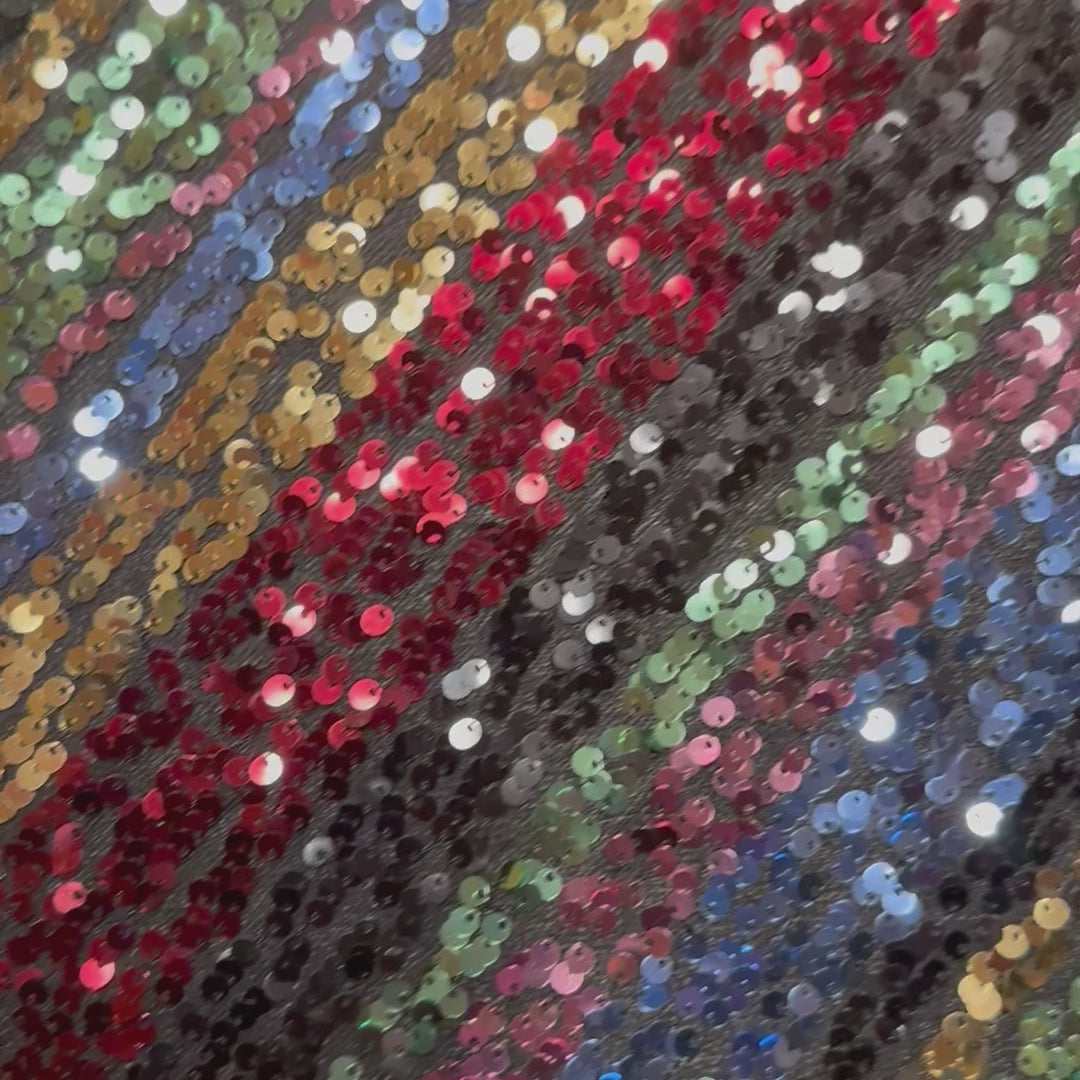 Multi-Color Sequin Embroidery: All-Over Fabric Delight | Spandex Palace