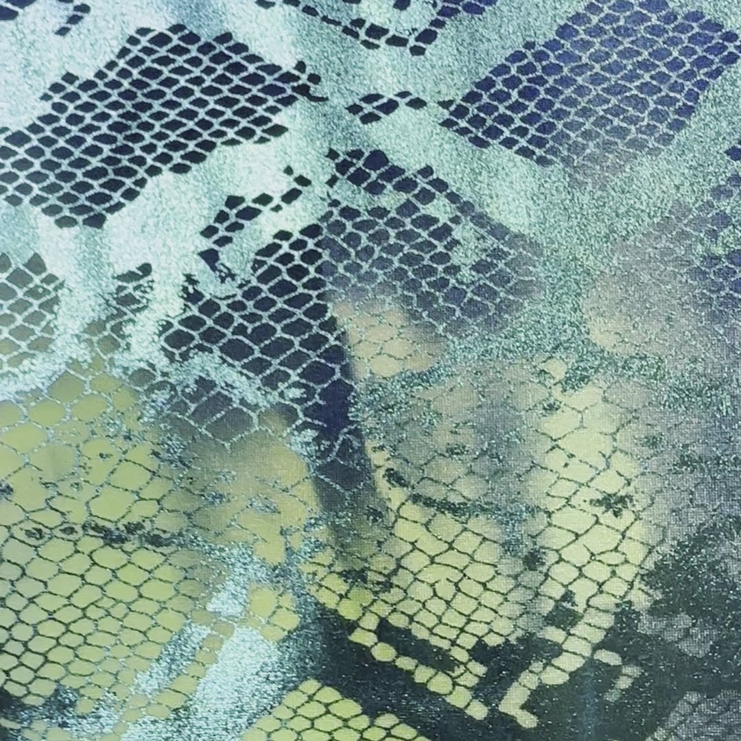 4 Way Nylon Spandex Real Snake Tie Dye | Spandex Palace Navy