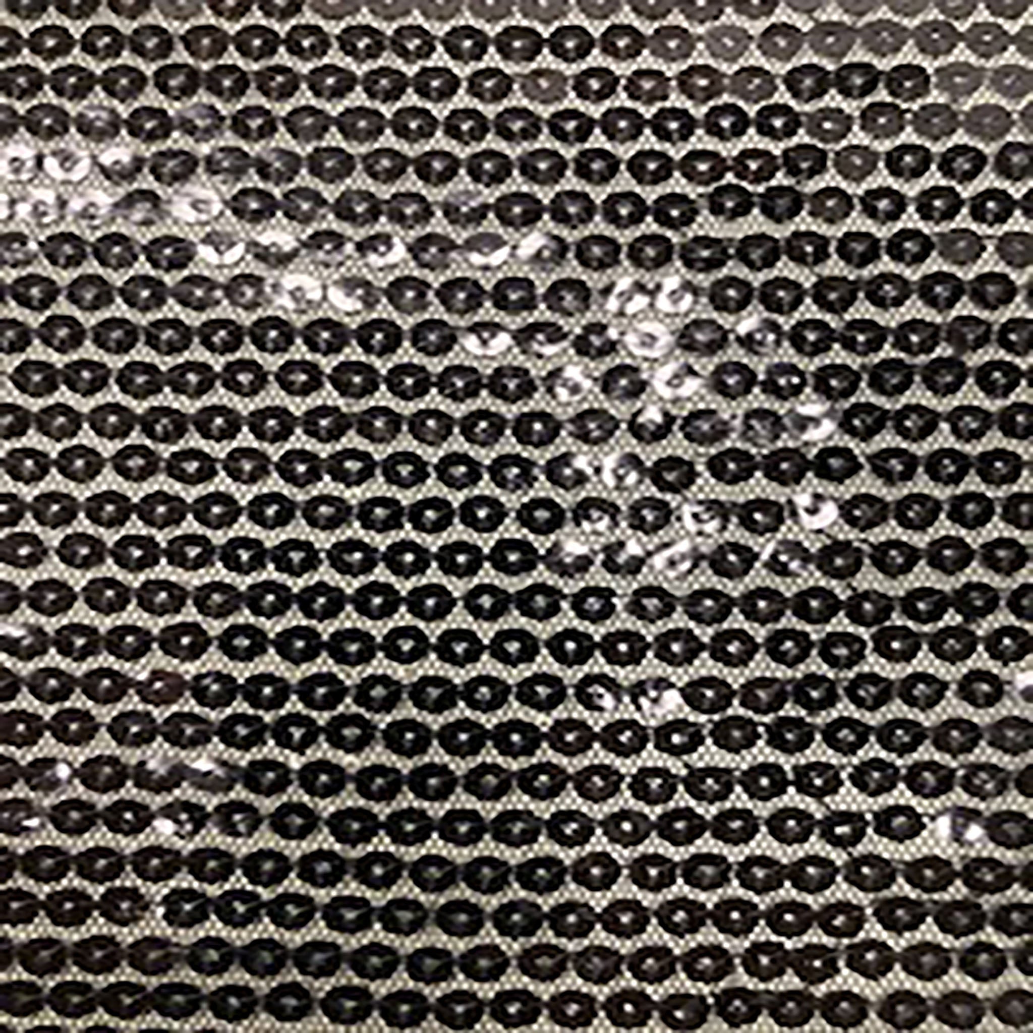 All Over  Polyester Sequin 5 mil Rounded Sequins Fabric  | Spandex Palace Black