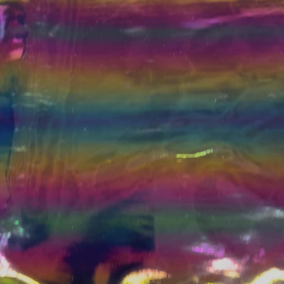 Polyester Non Stretch Bodre Rainbow Vinyl | Spandex Palace Multi Color