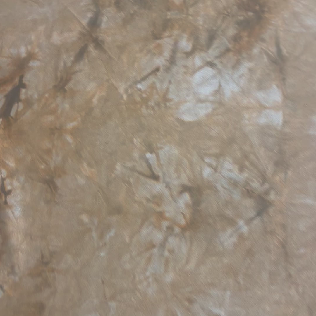 Polyester Woven Suede Thunder Tie Dye Fabric  | Spandex Palace Brown