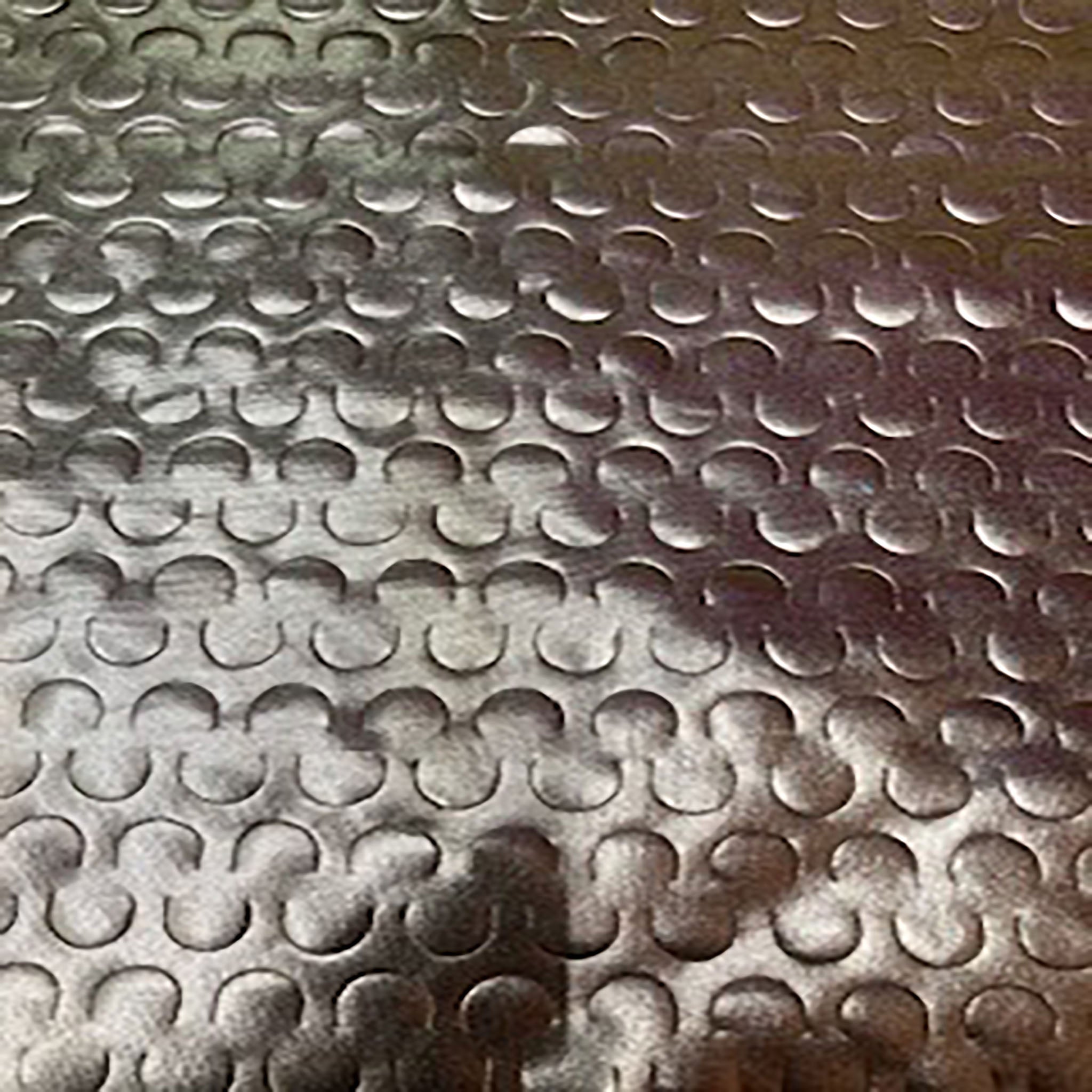 Polyester Spandex Circle Laser Cut Single Span  All Over  Foil  Silver