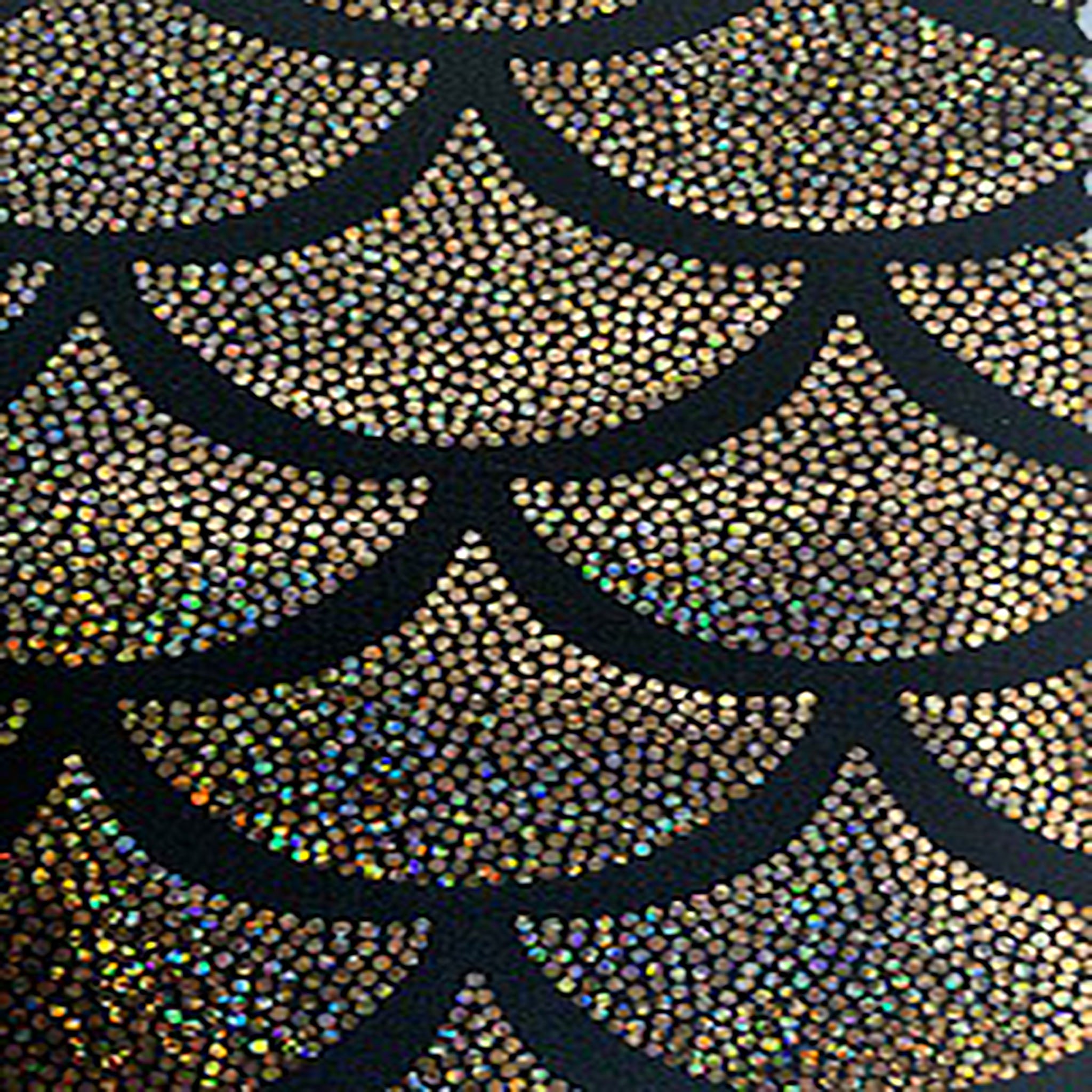 4 Way Stretch Jumbo Shell Hologram | Spandex Palace Black Gold