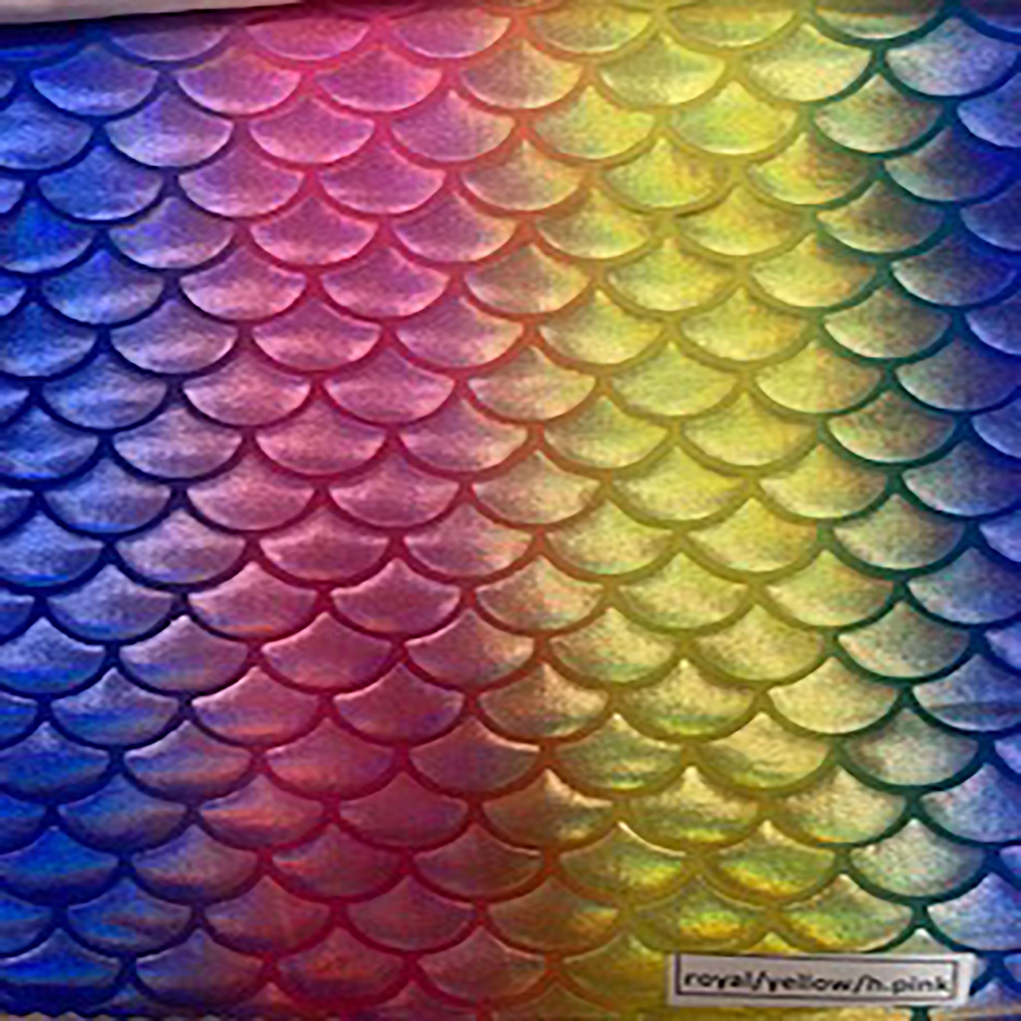 4 Way Stretch Poly Spandex Medium Multi Mermaid | Spandex Palace Royal Yellow pink
