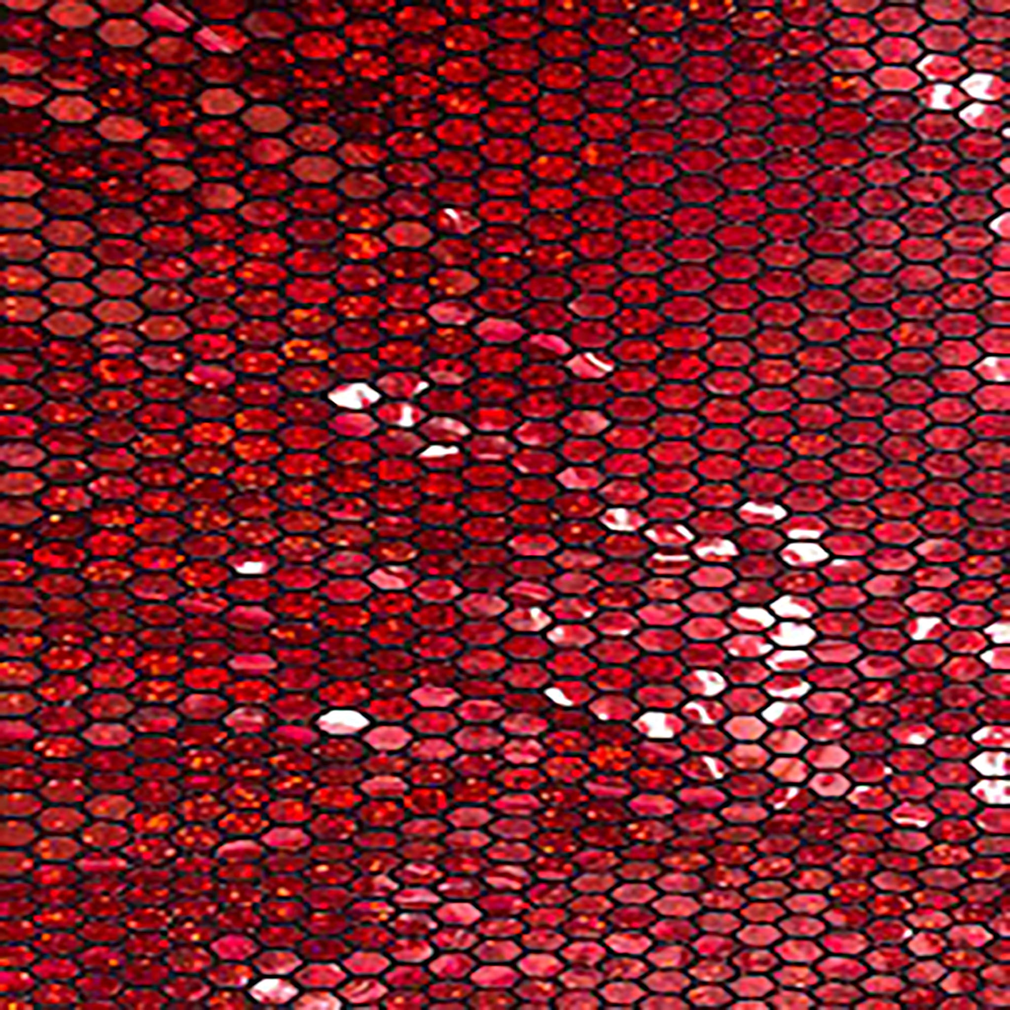 Nylon Metallic Spandex Hexagon Honey Comb Sequin | Spandex Palace Black Red