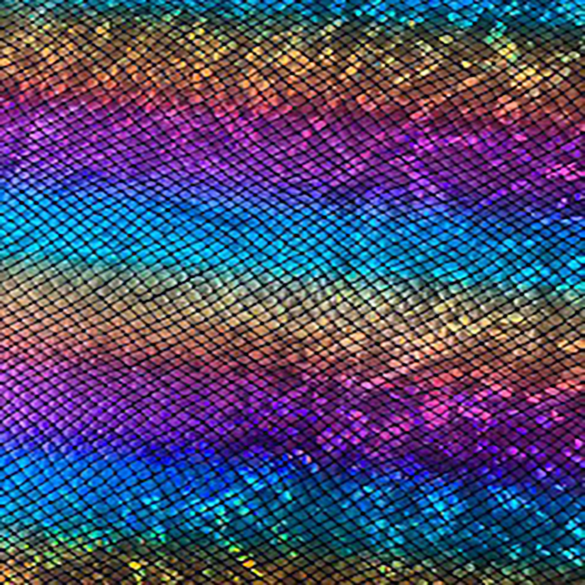 4-Way Stretch Nylon Spandex Holographic Diamond | Spandex Palace Black  Multi