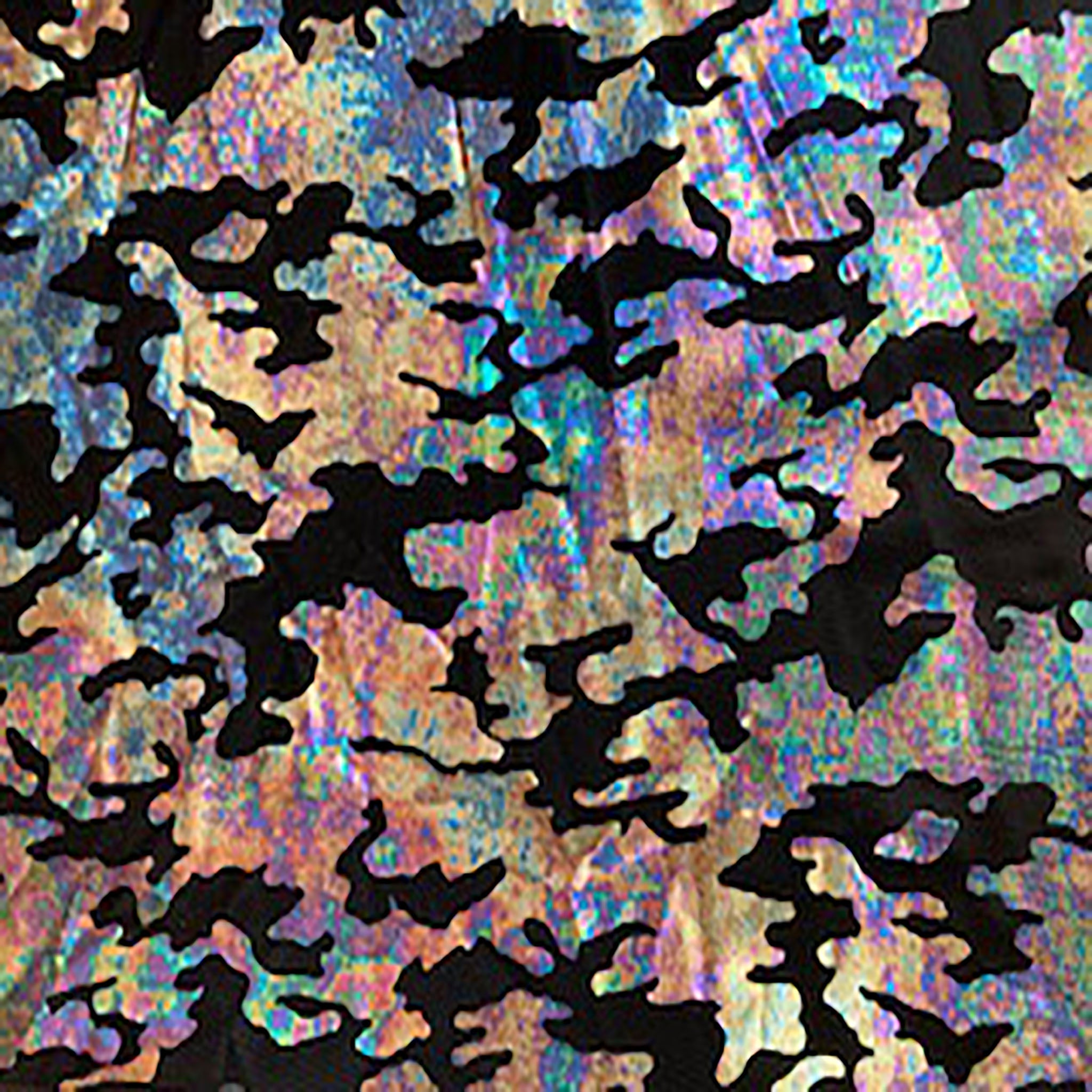 4 Way Stretch Polyester Recycle Polyester Spandex Camouflage | Spandex Palace Black