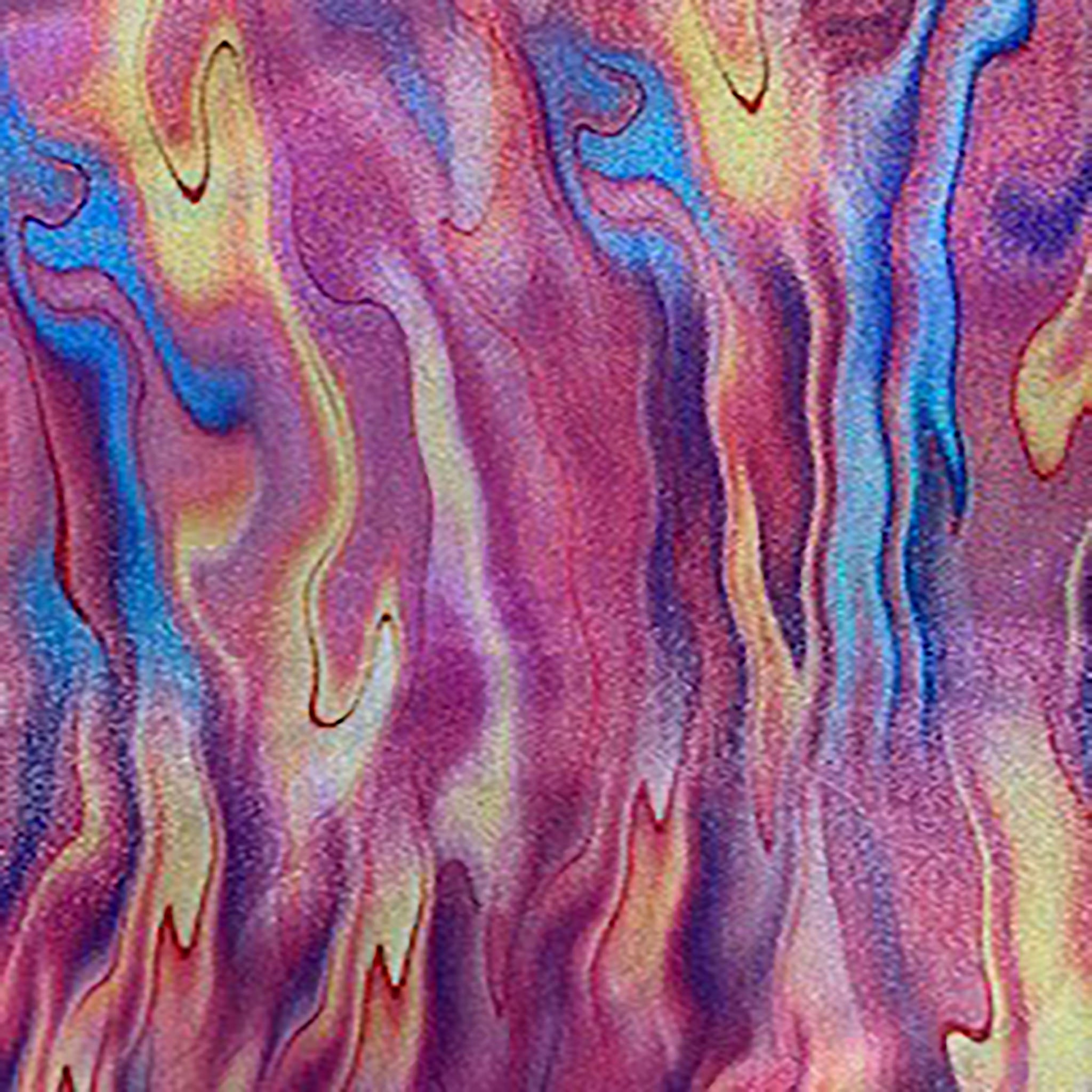 4 Way Stretch Foggy Foil Lava Flame Digital Hologram Foil | Spandex Palace Pink Combo