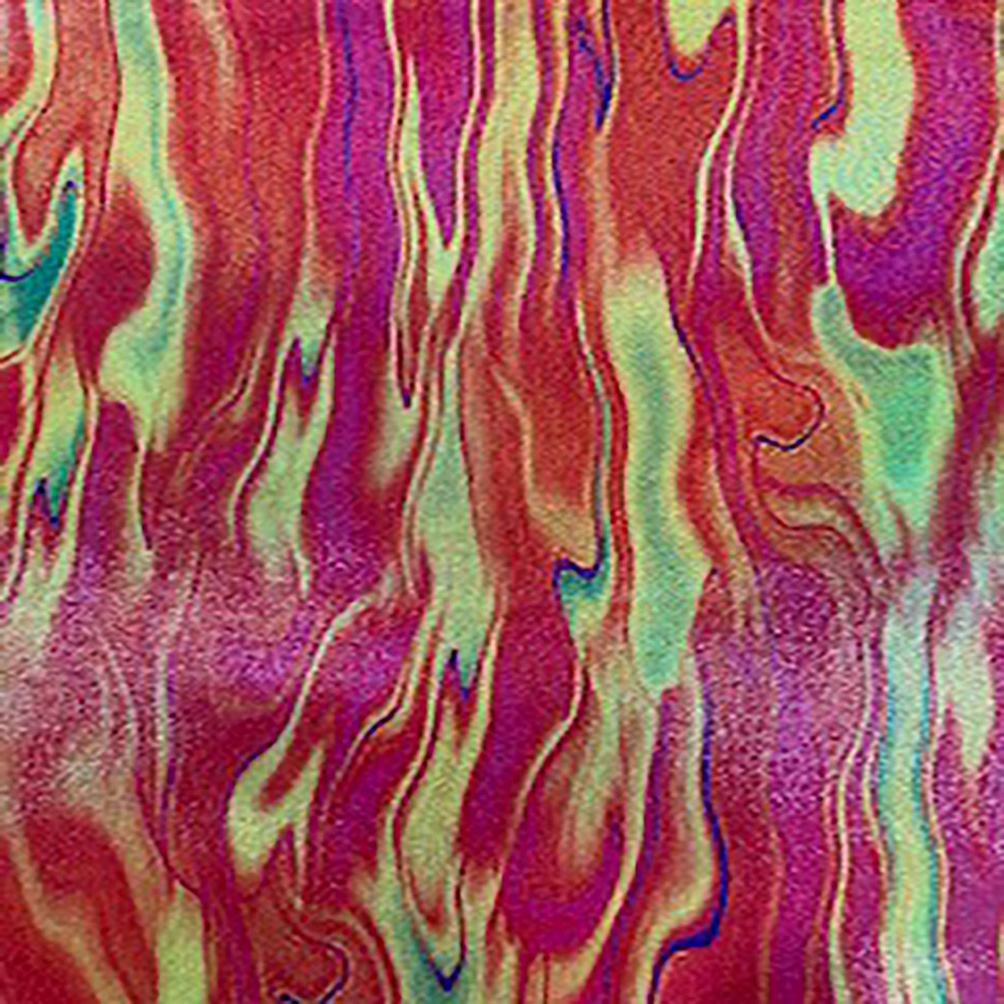 4 Way Stretch Foggy Foil Lava Flame Digital Hologram Foil | Spandex Palace  Orange Combo