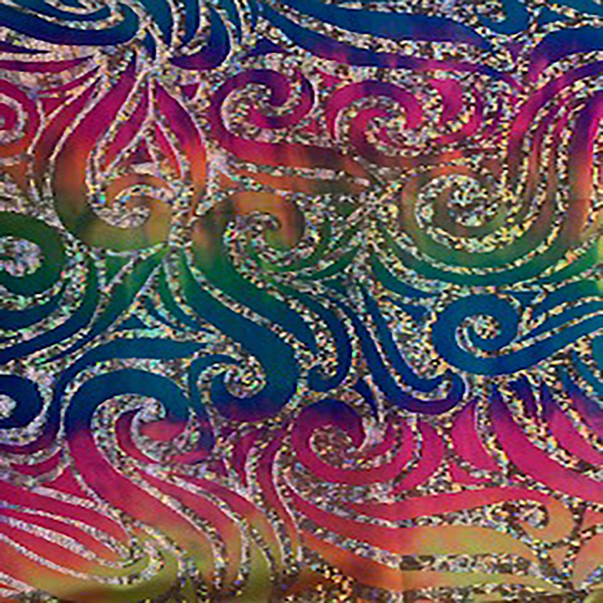 4 Way Stretch Nylon Spandex Tie Dye Paisley Snake | Spandex Palace Multi  Silver