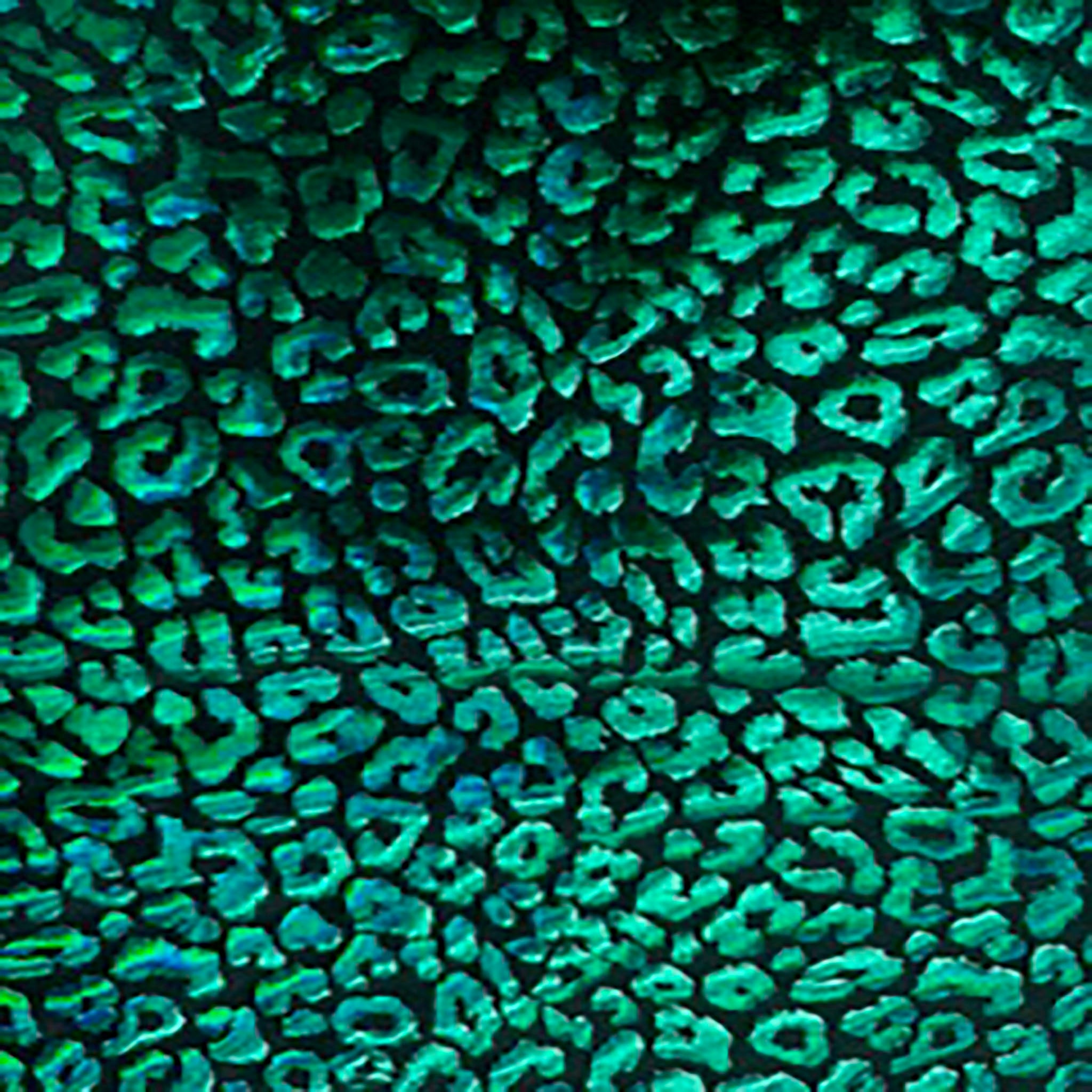 4 Way Stretch Nylon Spandex Cheetah Hologram | Spandex Palace Green