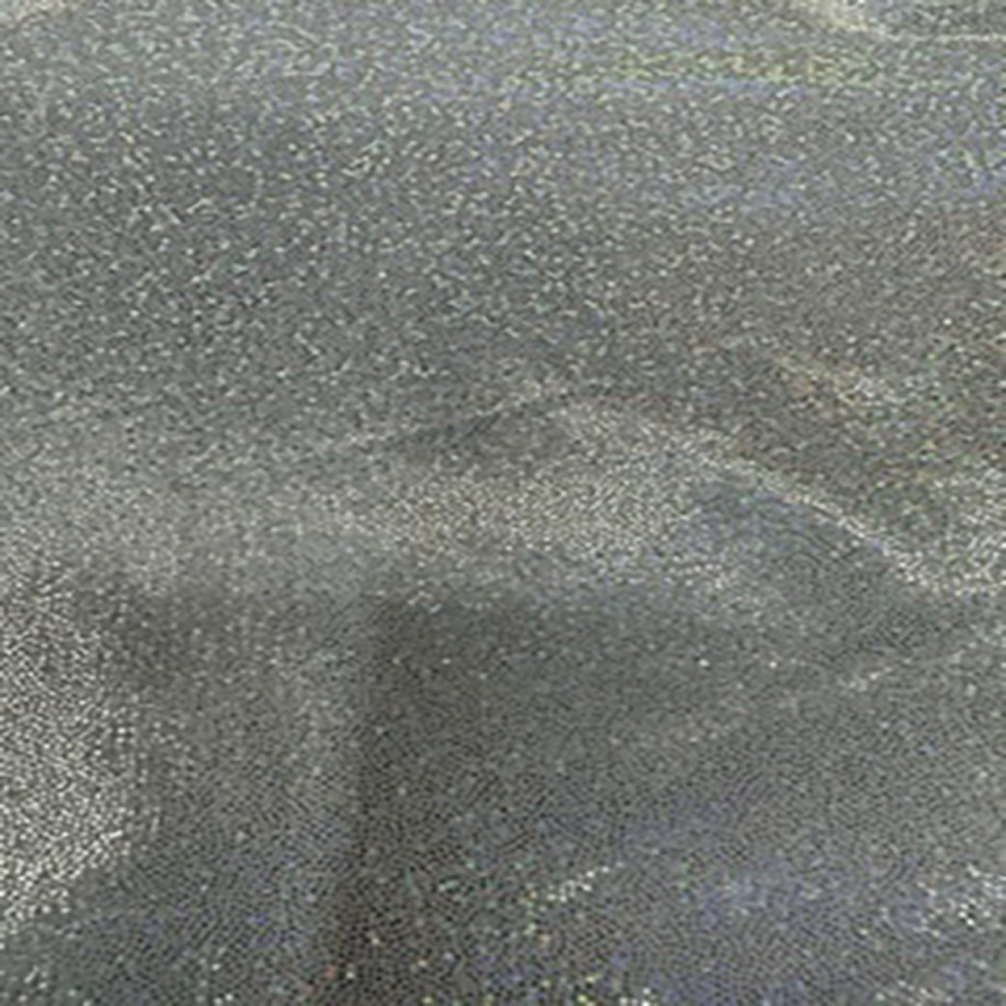 4 Way Stretch Polyester Spandex Mini Foggy Foil | Spandex Palace White Holo Silver