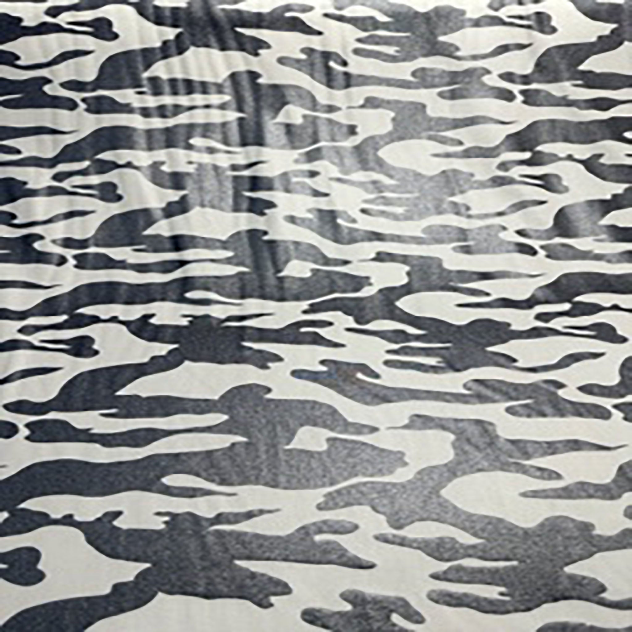 Polyester Spandex Dull Army With Silver Foil | Spandex Palace White Black