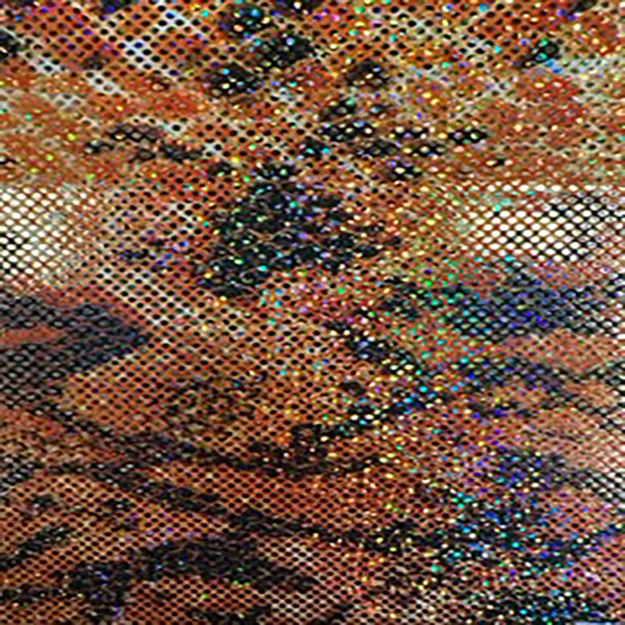 4 Way Nylon Spandex  Snake Summer Snake | Spandex Palace Orange Holo Gold