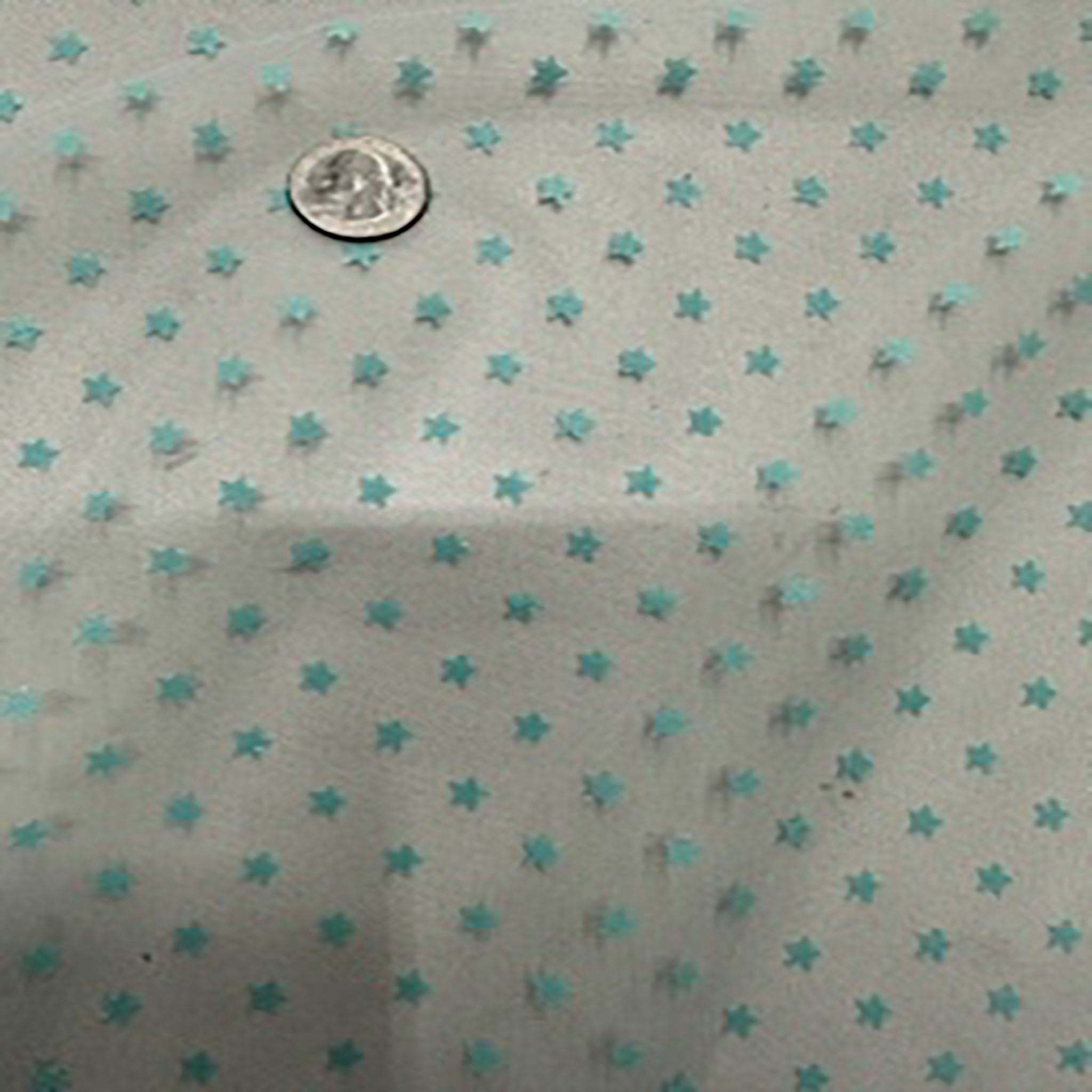 Spandex Palace Sparkling Little Star Glitter Mesh Fabric, Green