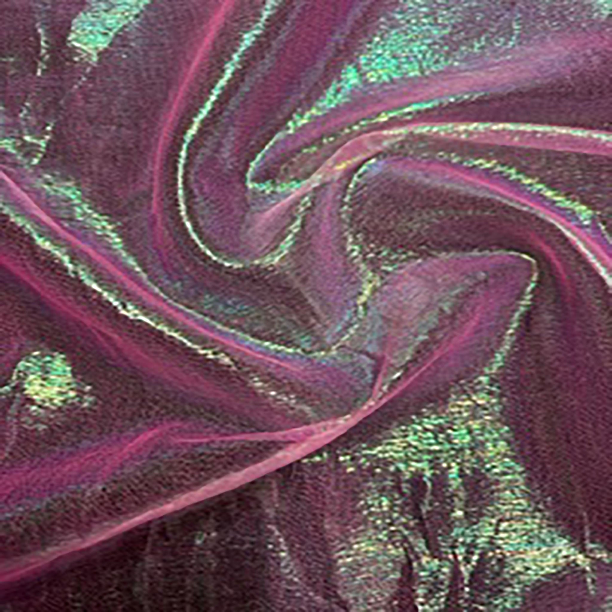 Solid Barbie Organza Sheer Fabric | Spandex Palace Hot Pink