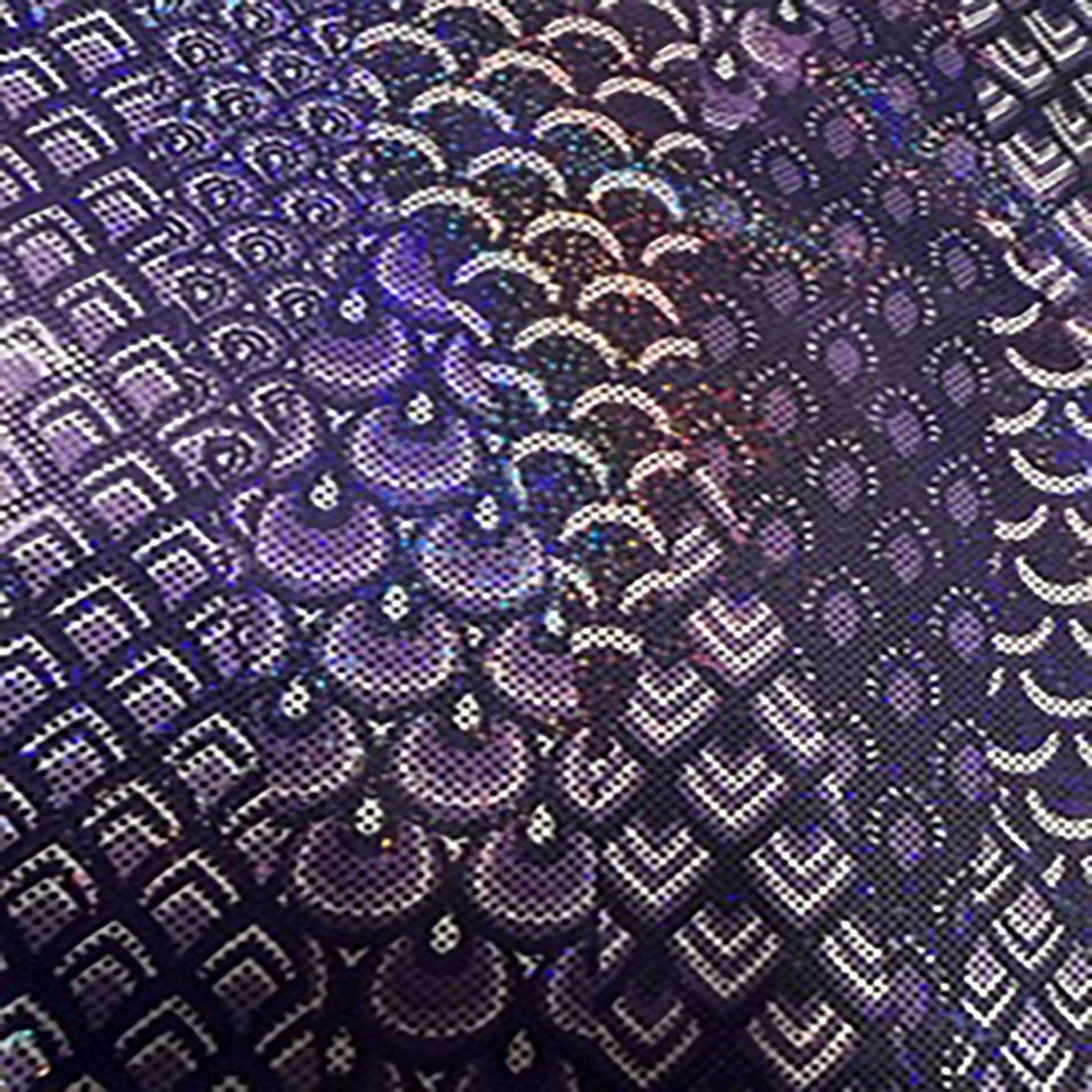 4 Way Stretch Nylon Spandex Fabric  Patch Mermaid Hologram | Spandex Palace Purple