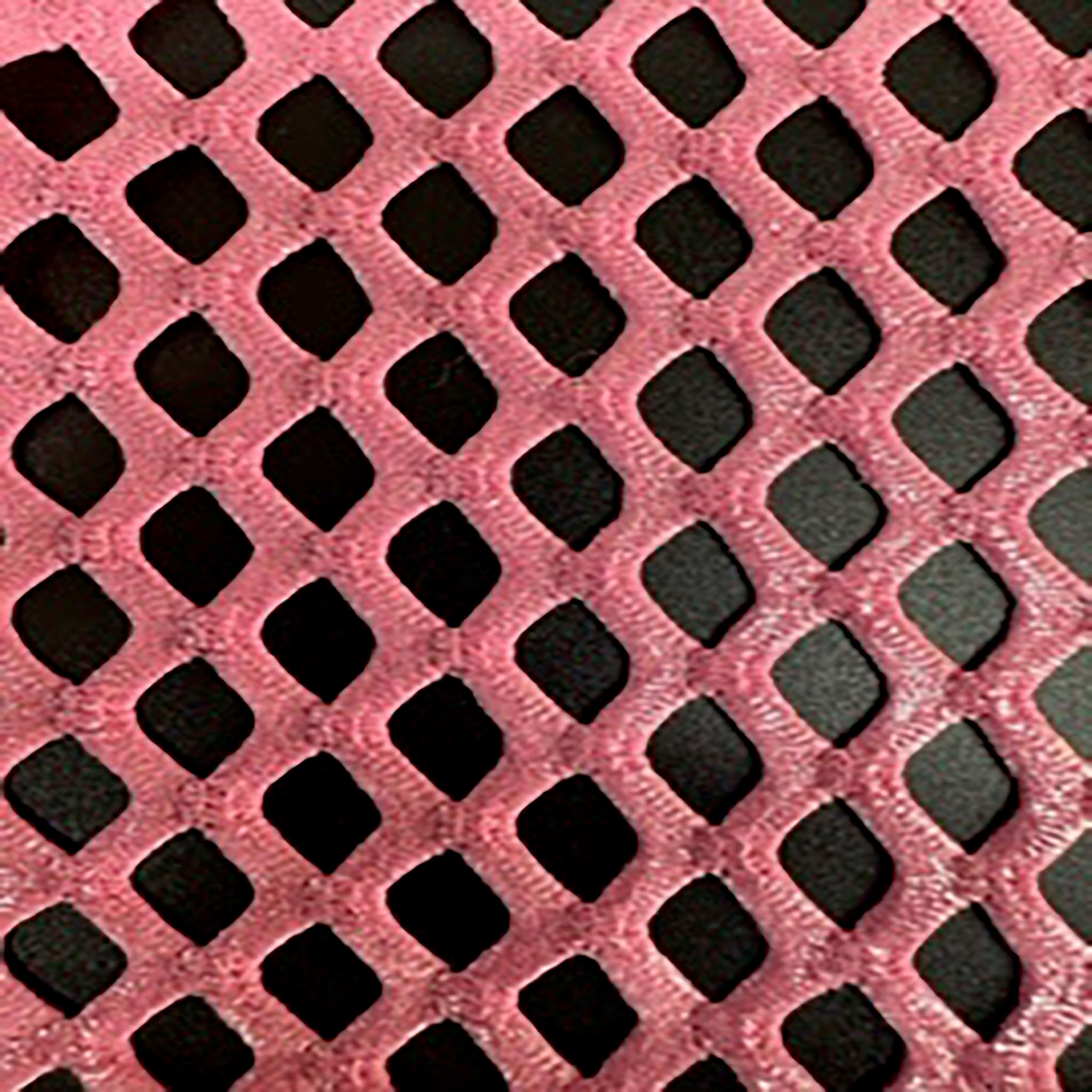 2 Way Stretch Polyester  Spandex Fabric Pentagon Diamond Silver  Foil Fish Net | Spandex Palace Pink Silver