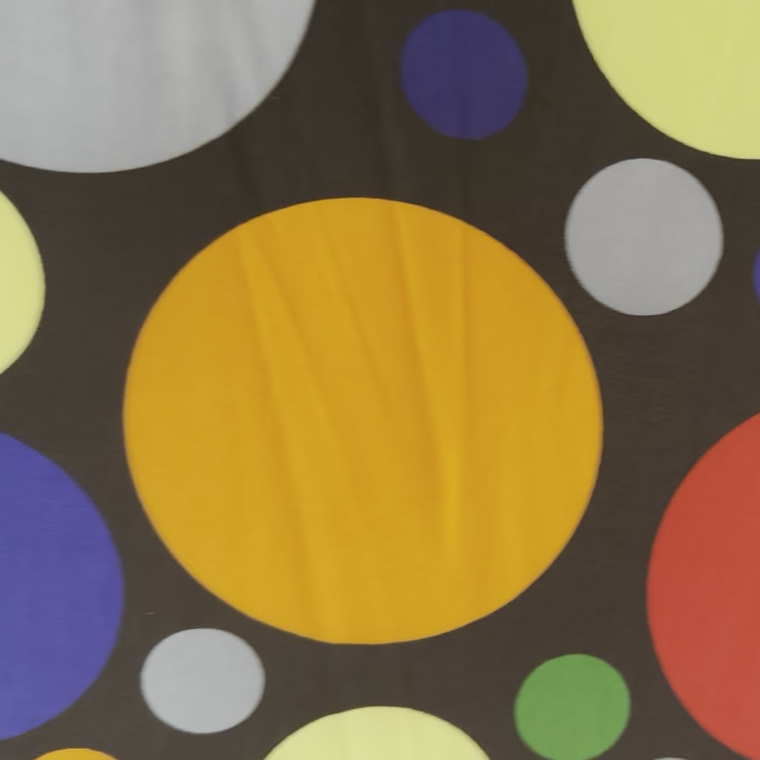 2 Way Polyester Spandex Random Multi Dots Single Span | Spandex Palace Multi Color