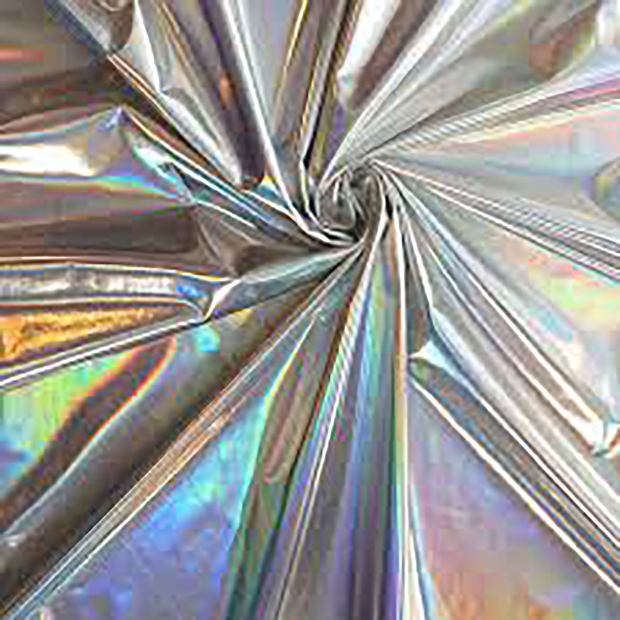 4 Way  Stretch Nylon Spandex Jet Laser Hologram | Spandex Palace Silver