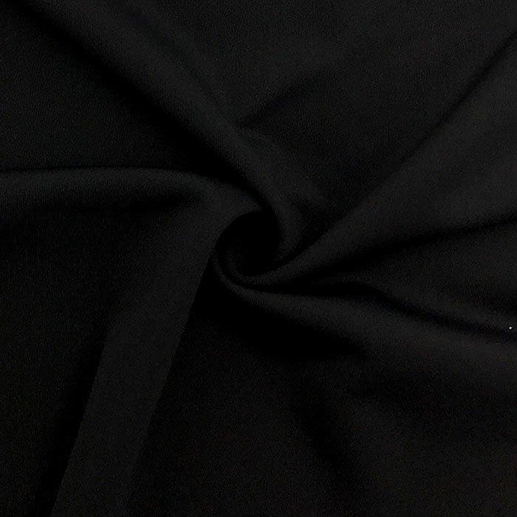 4 Way Stretch Matte Nylon Spandex Solid  Dull | Spandex Palace Black
