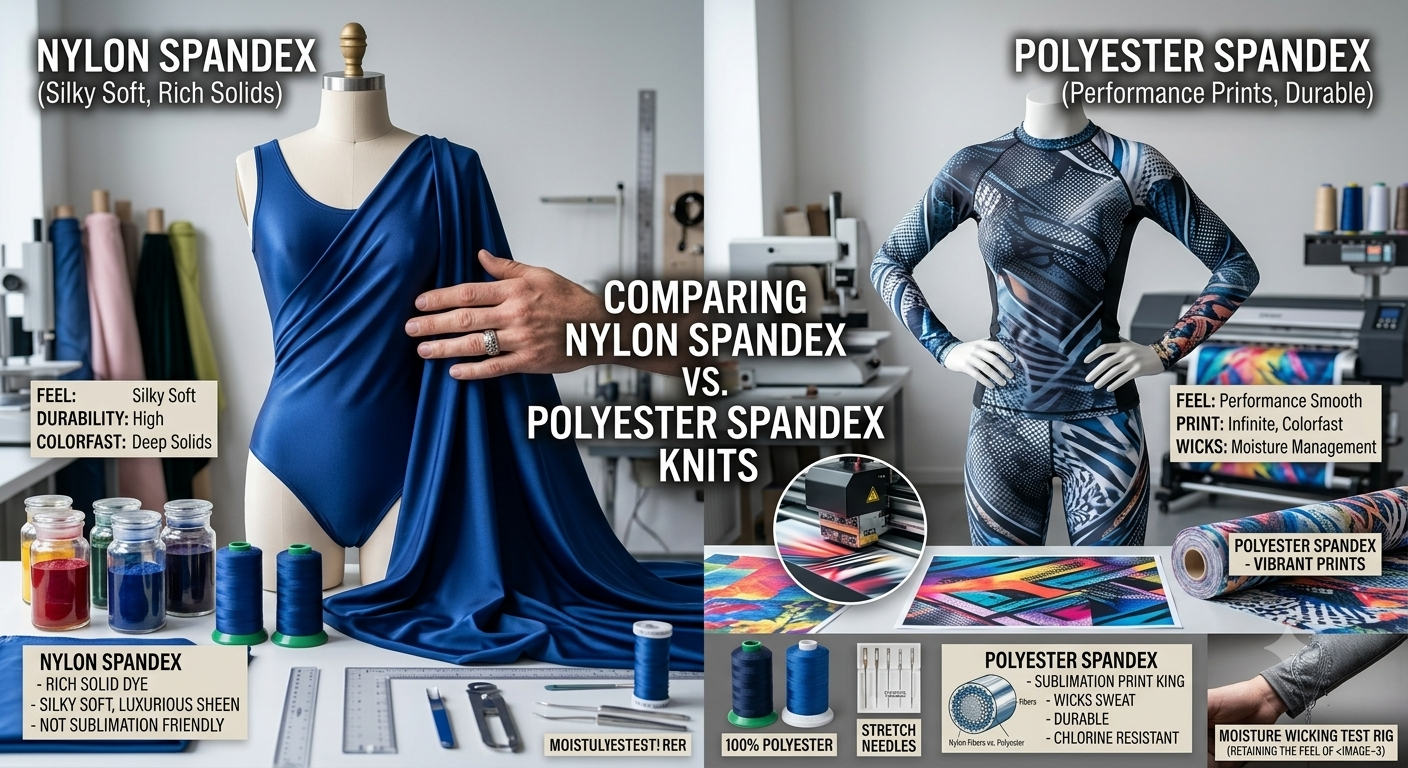 Polyester vs Nylon Spandex