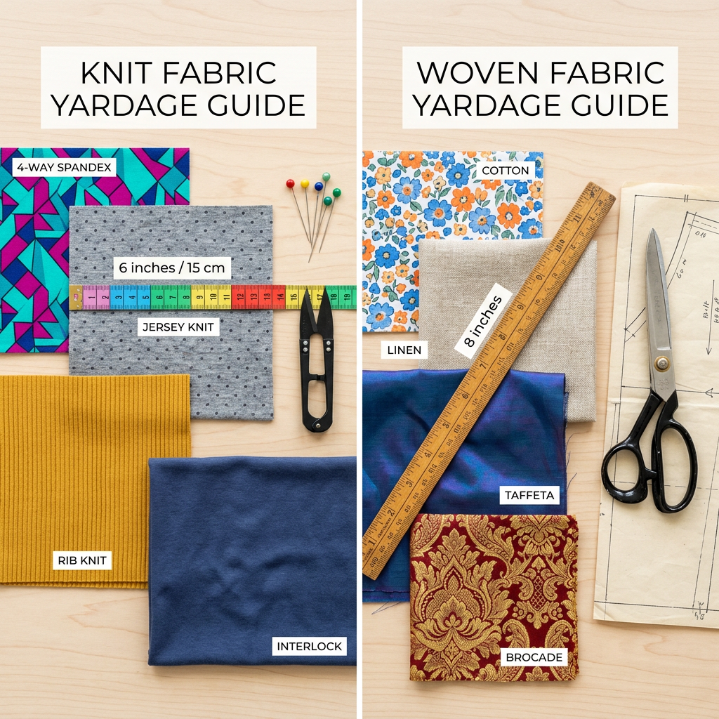 Fabric Yardage Guide: How Much Knit vs Woven Fabric You Need
