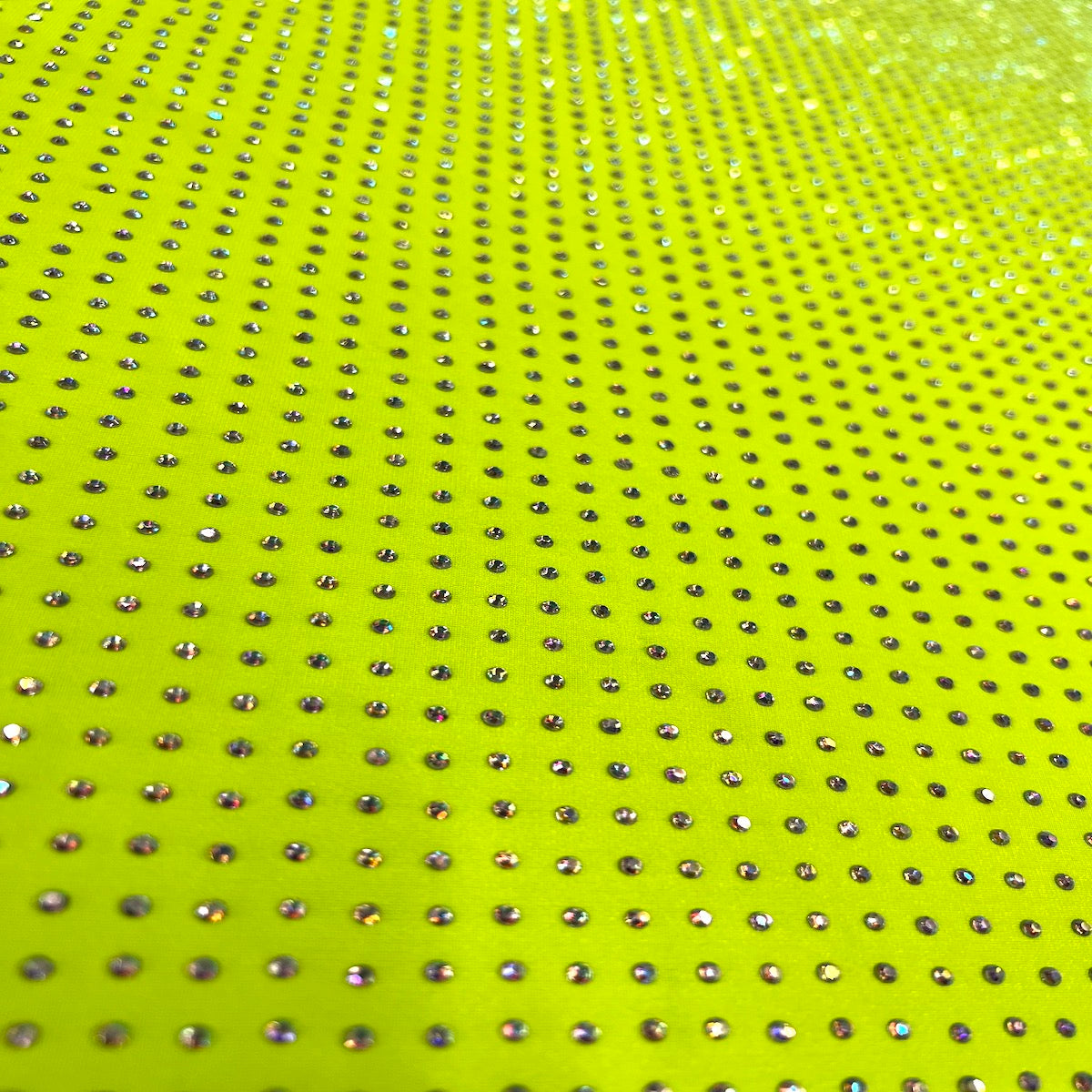 Iridescent AB Rhinestone | Spandex Fabric
