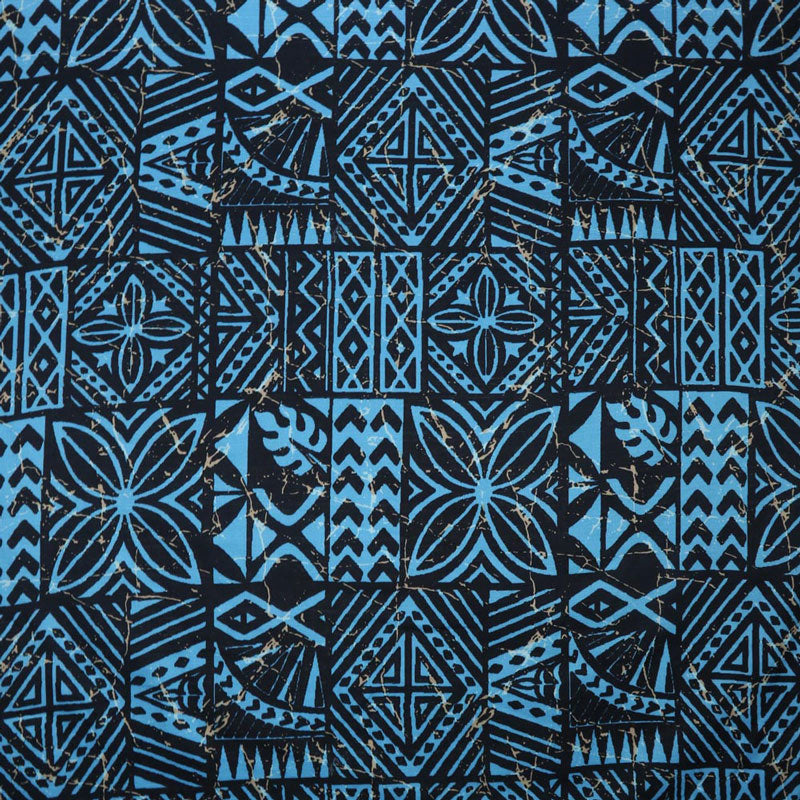 Traditional Polynesian Tapa design Fabric | Light Barkcloth  | Spandex Palace