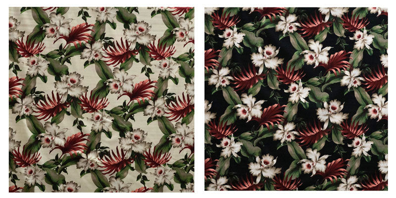 Tropical Garden Fabric | Cotton Light-Barkcloth