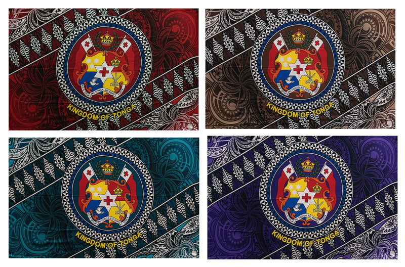 Kingdom of Tonga Seal Tribal Polyester Sarong | Islands Fabric