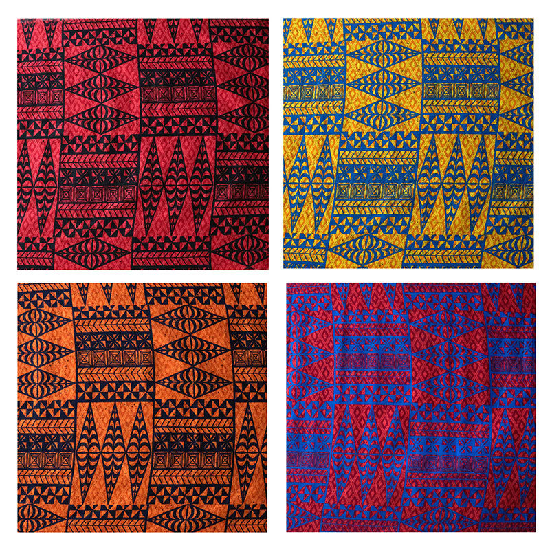 Traditional Tongan Geometric Design Fabric | Cotton