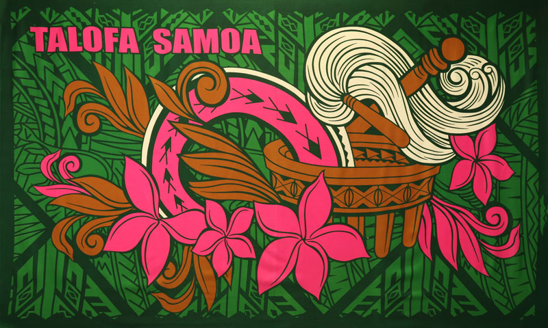 Talofa Samoa Kava Bowl Sarong | Islands Fabric