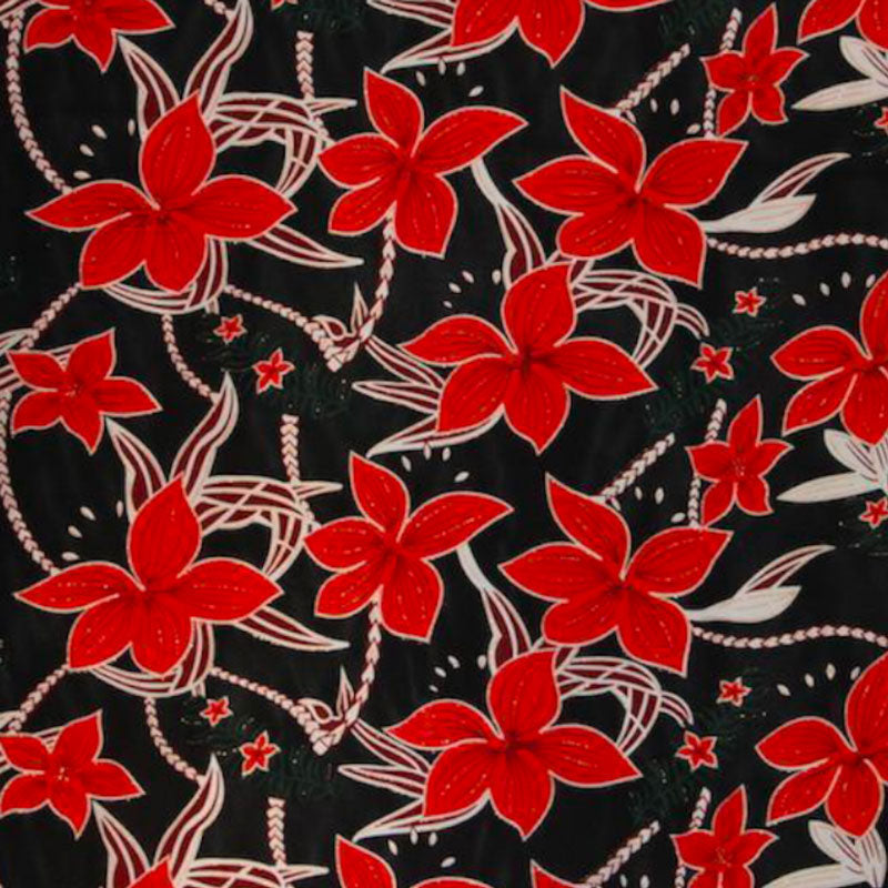 Large All Over Plumeria Fabric | Glitter Polyester l Spandex Palace