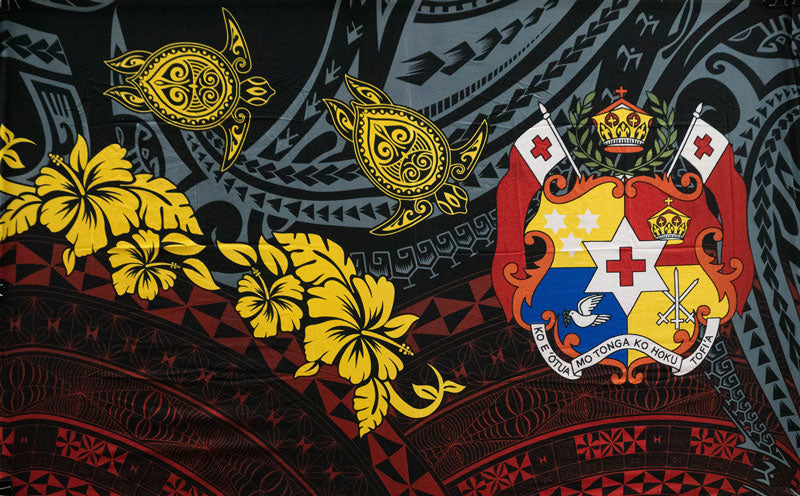 Kingdom of Tonga Hibiscus Turtle Sarong | Islands Fabric