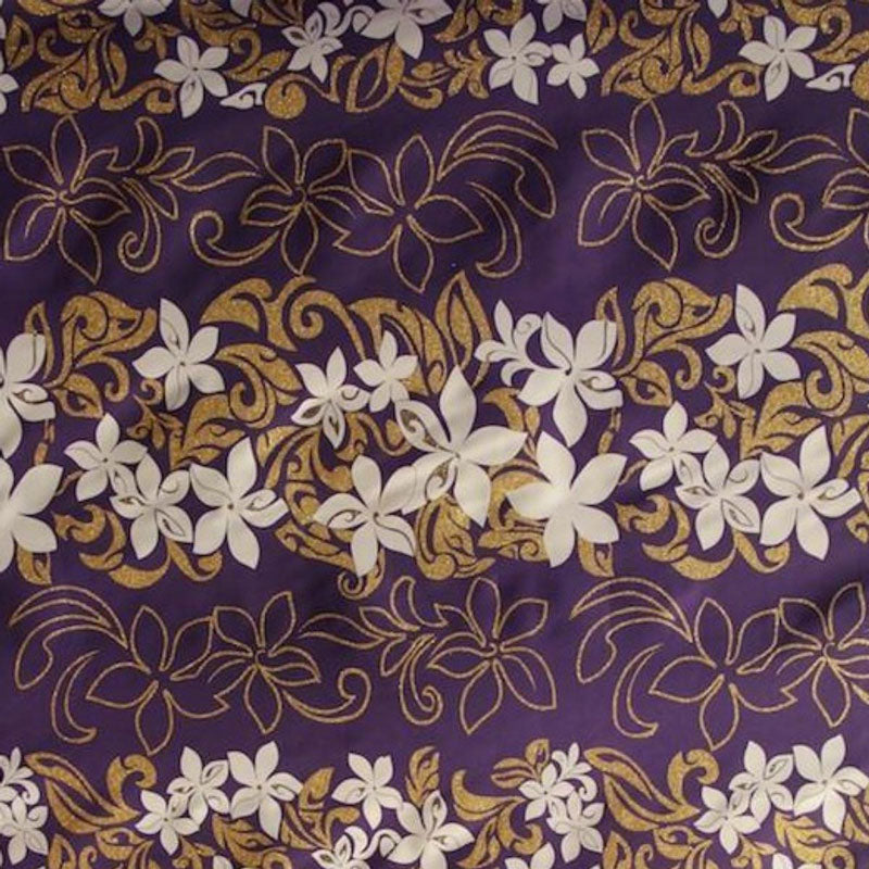 Tiare Garden Glitter Polyester Fabric | Islands Fabric