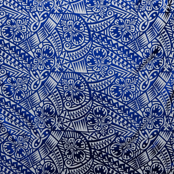 Traditional Polynesian Tattoo Gradient Design Fabric| Cotton-Poplin  |  Spandex Palace